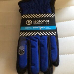 Smart touch glove’s men’s good for driving to blue and black